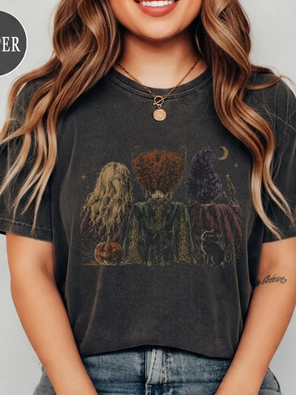 Comfort Colors Peoper Vintage Halloween Trio Graphic Tee